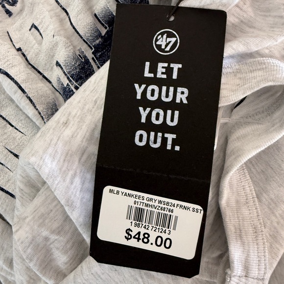 47 Brand 2024 World Series Men's New York Yankees Shirt size XL Grey New - Picture 5 of 5